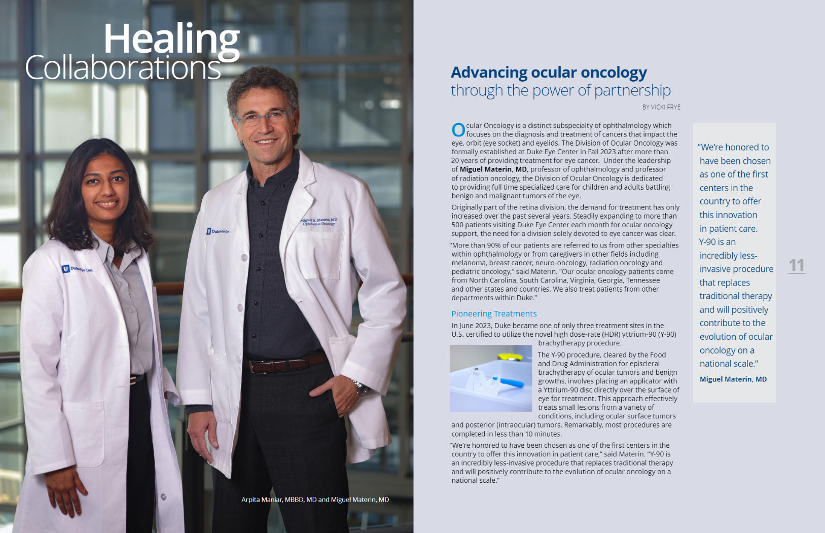 LV Y-90 use at Duke Eye Center advancing ocular oncology